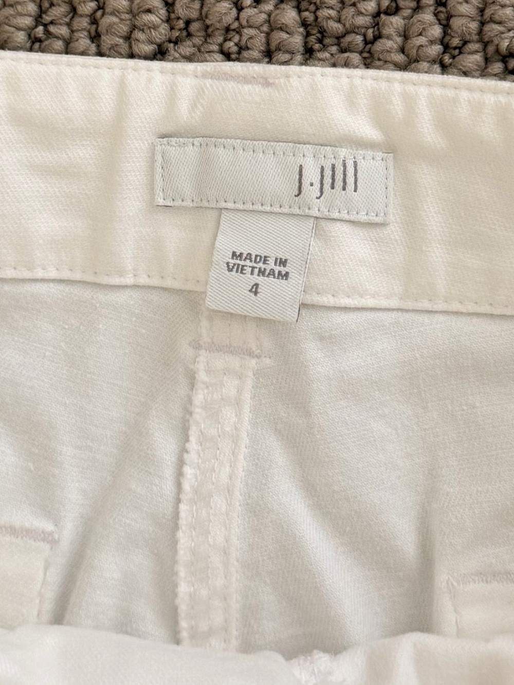 J.Jill White Straight Leg Pants Women's Size 4 Classic Casual Career Summer - Picture 4 of 5